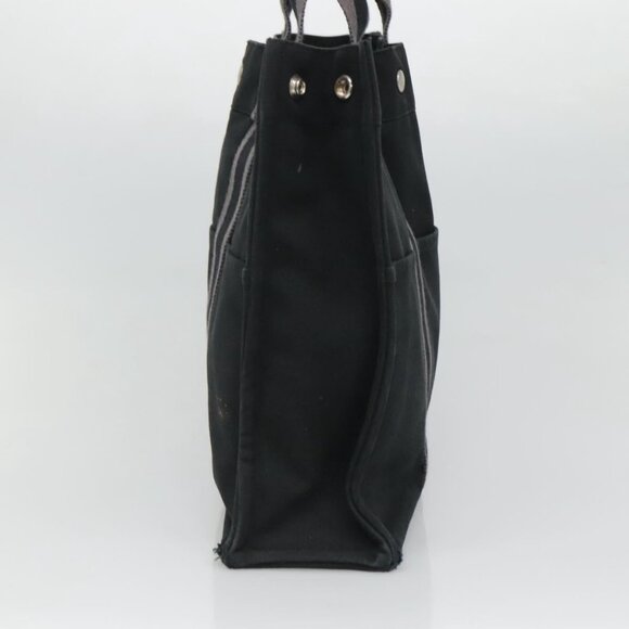 HERMES Fourre Tout MM Hand Bag Canvas Black - Picture 3 of 16